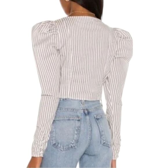 Free People Caroline Stripe Top in Neutral - Picture 2 of 9